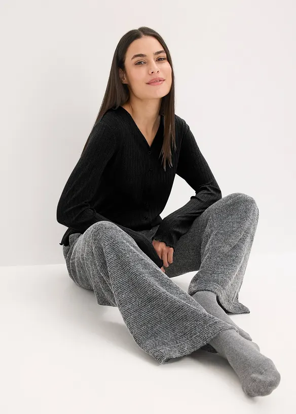 Volnočasové kalhoty z hebké žinylky, bonprix