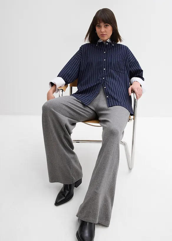 Pletené kalhoty z měkké směsi s kašmírem, bonprix