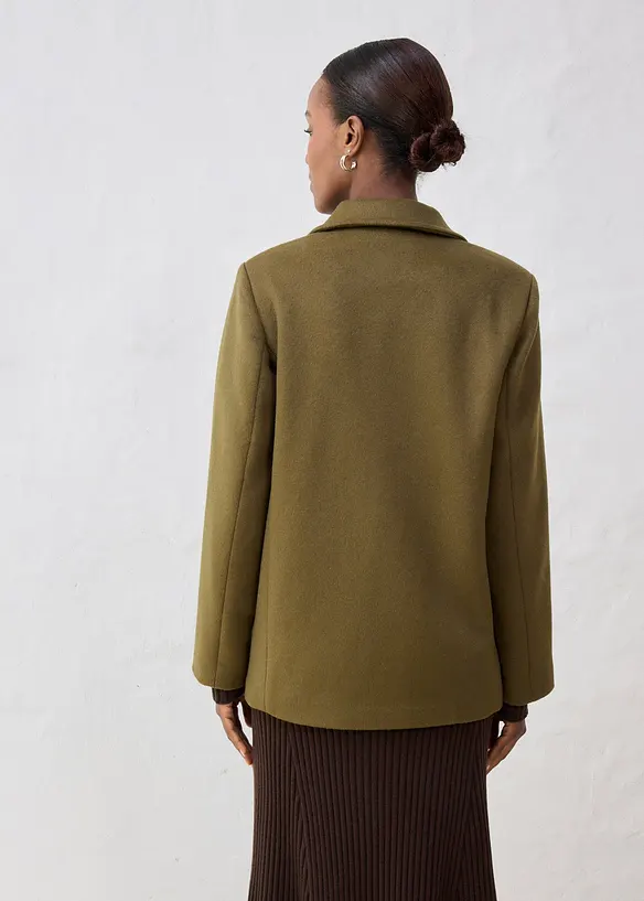 Kabanový kabátek z vlny, bonprix