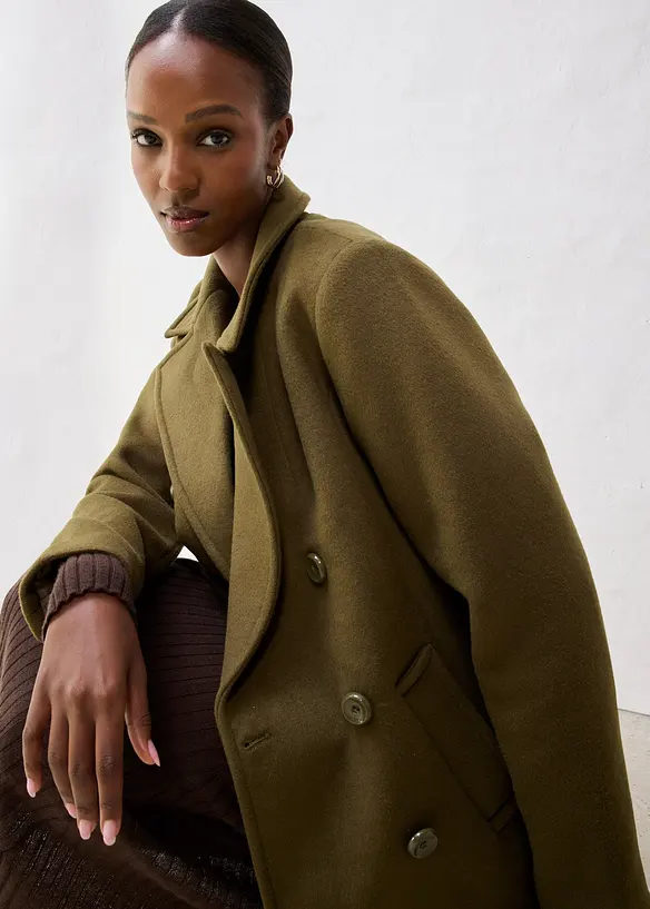 Kabanový kabátek z vlny, bonprix