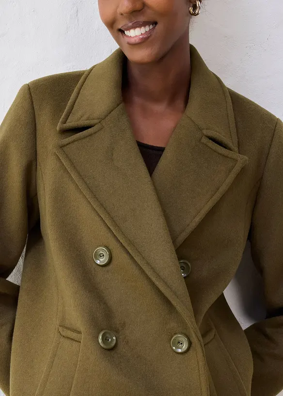 Kabanový kabátek z vlny, bonprix