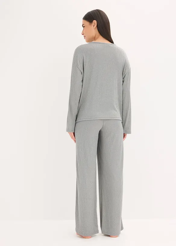 Pyžamo z měkkého žerzeje pointelle, bonprix