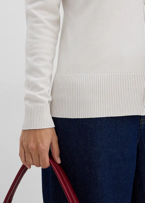 Kabátek z jemné pleteniny, s knoflíkovou lištou, bonprix