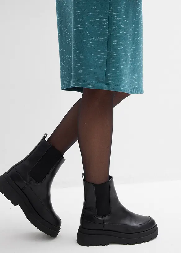 Mikinové šaty s límečkem na zip, bonprix