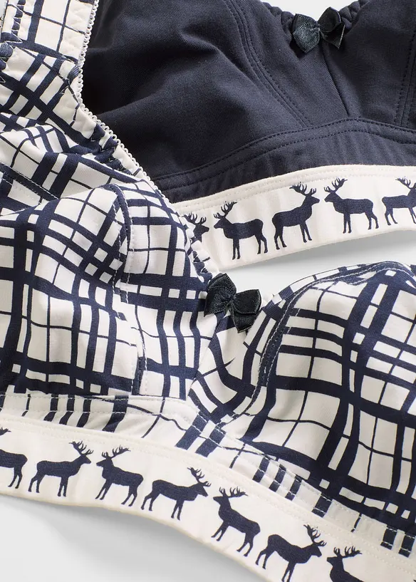 Podprsenka bez kostic, s bavlnou (2 ks v balení), bonprix