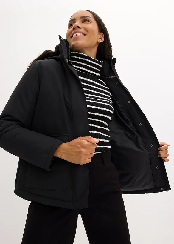 Zimní bunda s nakládanými kapsami, bonprix
