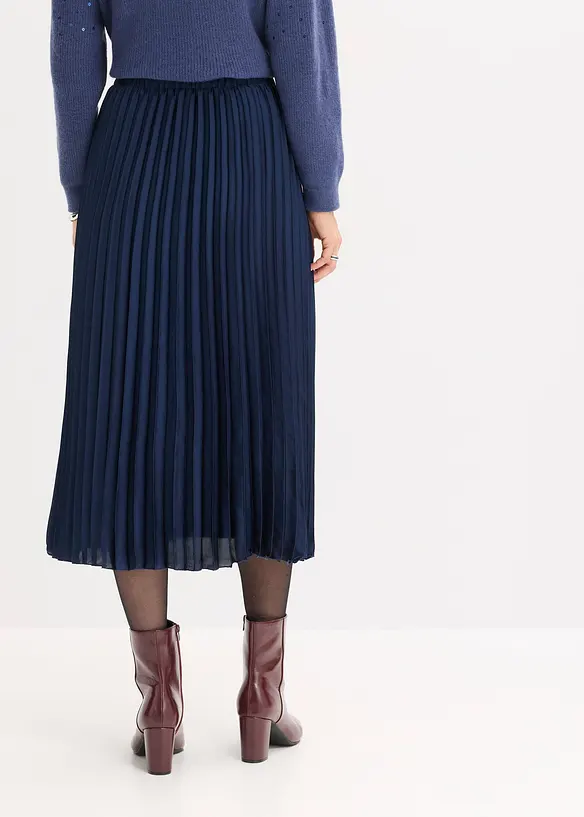Plisovaná sukně z jemného saténu, bonprix