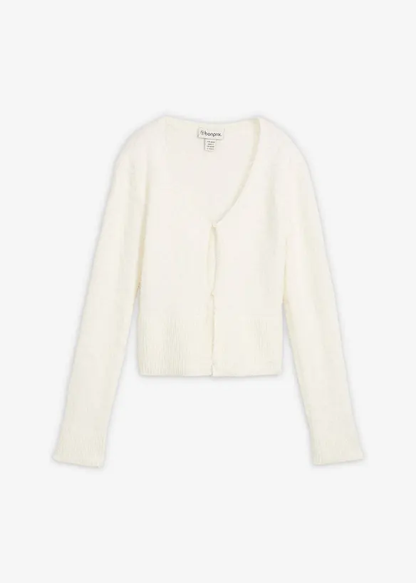Kabátek z jemné pleteniny z péřové příze, bonprix