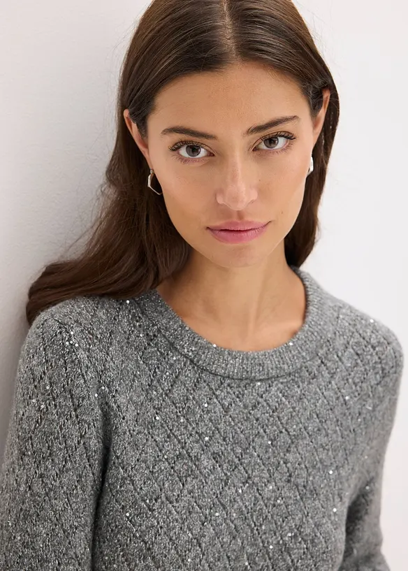 Ažurový svetr, bonprix