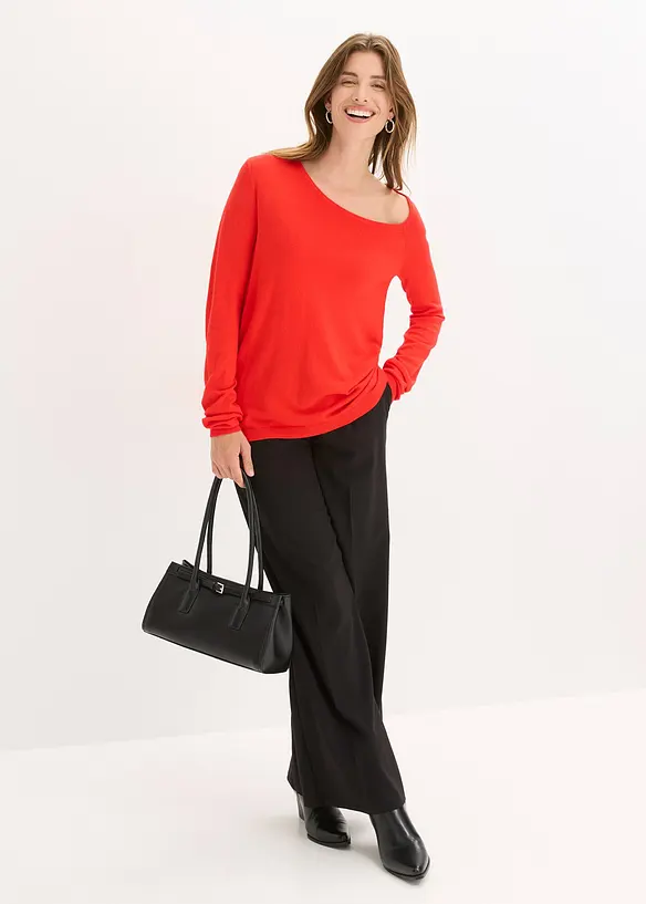 Svetr ze splývavé viskózové směsi, bonprix