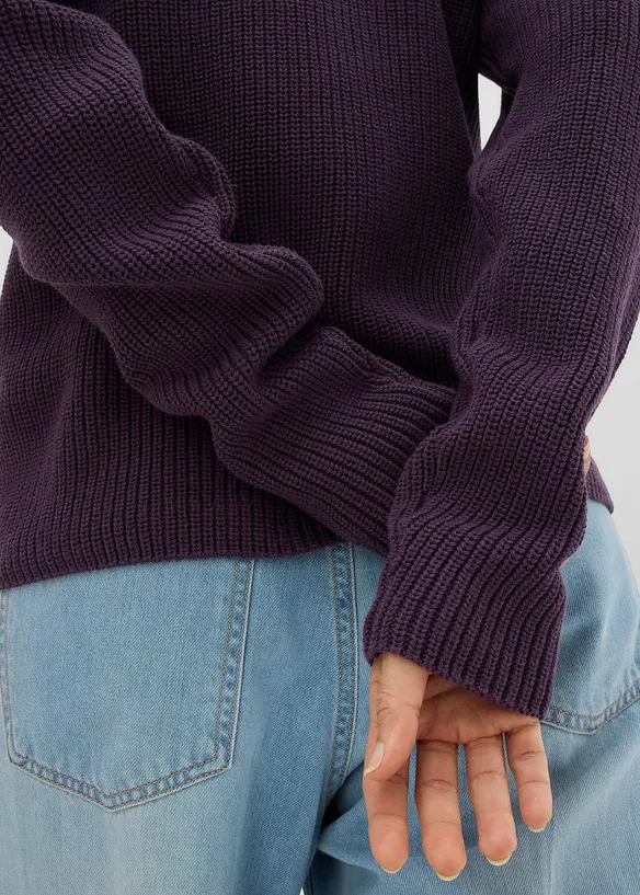 Svetr z jemné pleteniny z čisté organické bavlny, bonprix