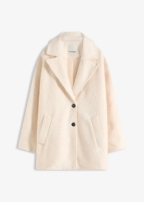 Krátký buklé kabát, oversize, bonprix