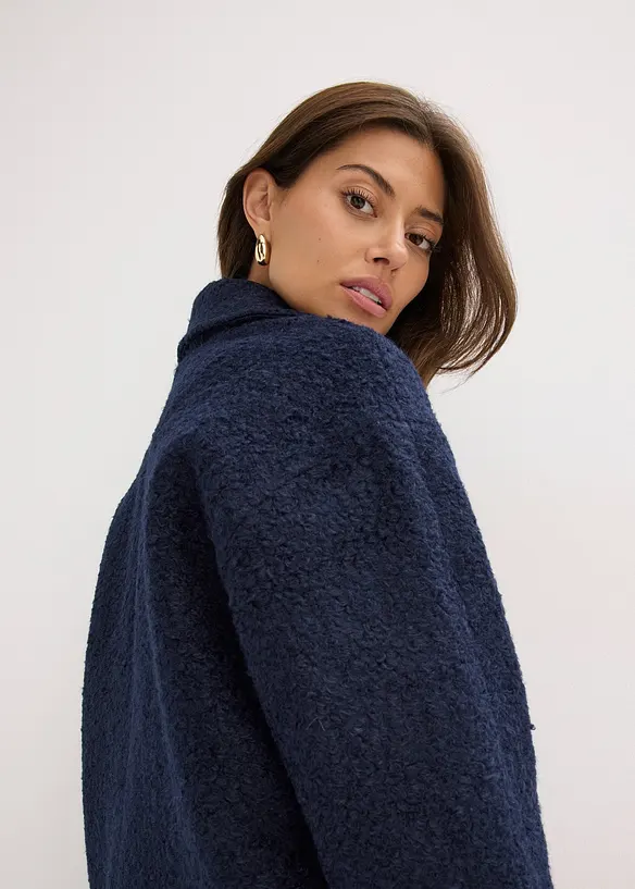 Krátký buklé kabát, oversize, bonprix