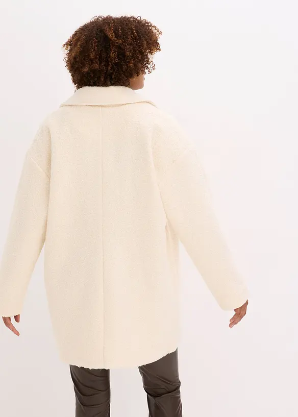 Krátký buklé kabát, oversize, bonprix