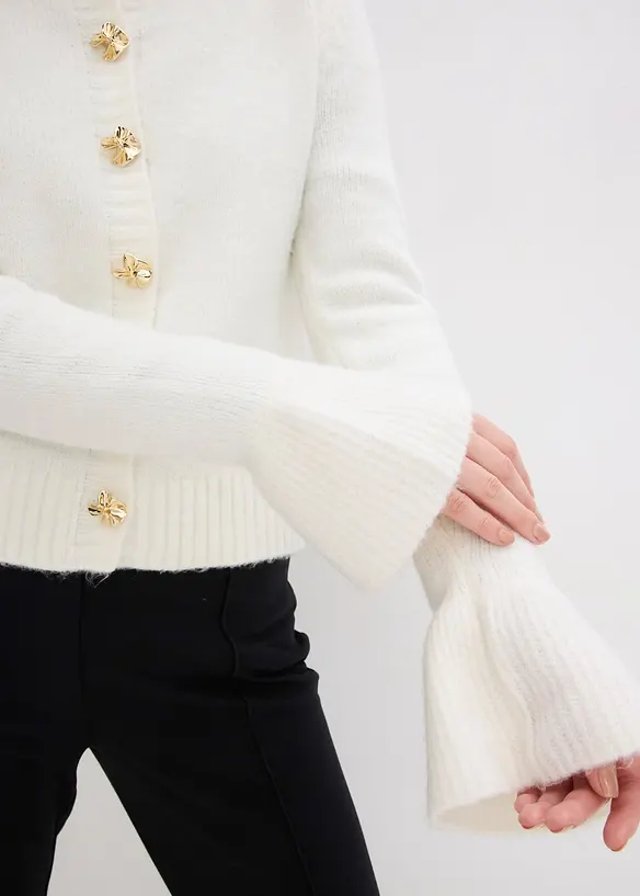 Pletený kabátek s ozdobnými knoflíky, bonprix