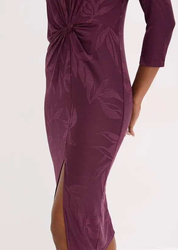 Žakárové midi šaty, bonprix