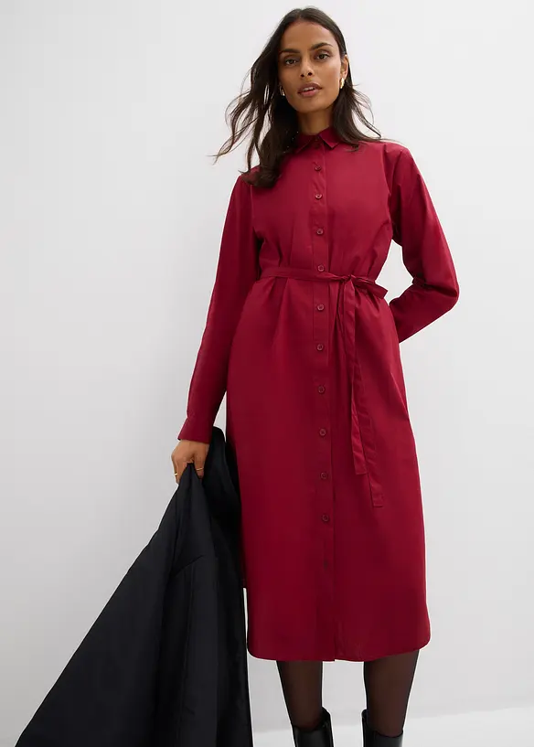 Midi šaty z čisté organické bavlny, bonprix