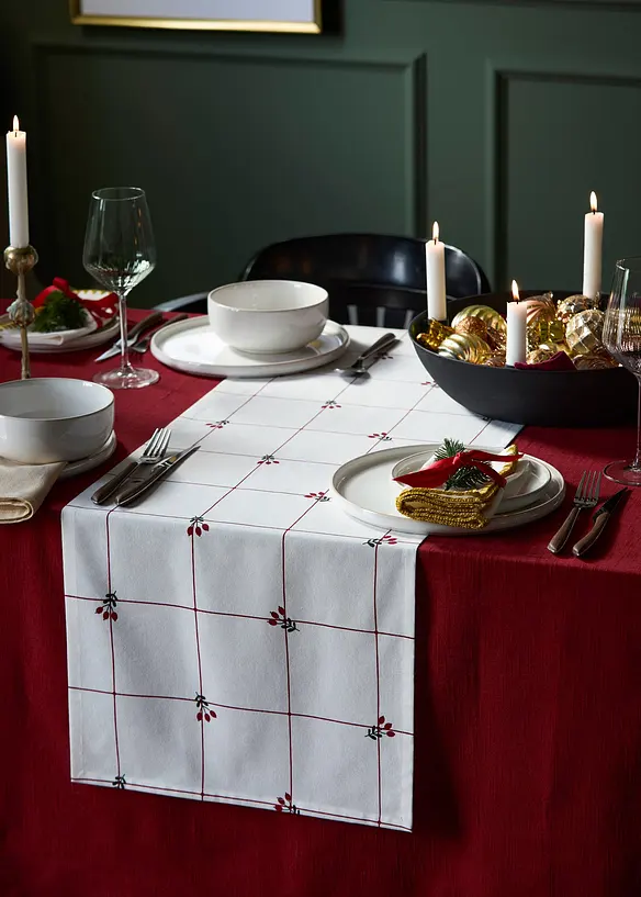 Běhoun na stůl z organické bavlny, bonprix