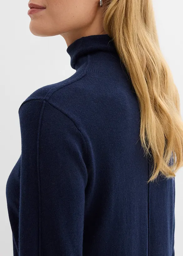 Svetr s rolákovým límcem, z měkké směsi s kašmírem, bonprix