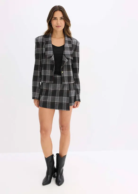 Sukně se šortkami, s ozdobným knoflíkem, bonprix