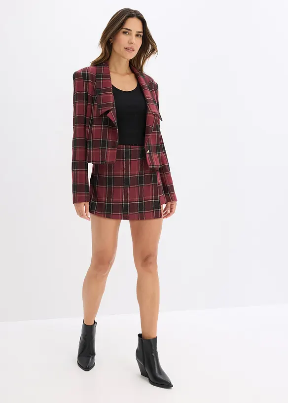 Sukně se šortkami, s ozdobným knoflíkem, bonprix