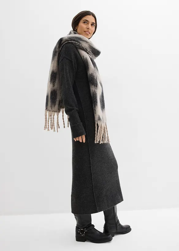 Pletené midi šaty, bonprix