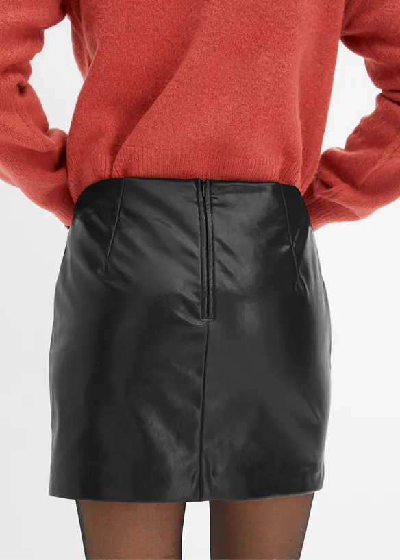 Krátká sukně z umělé kůže, bonprix