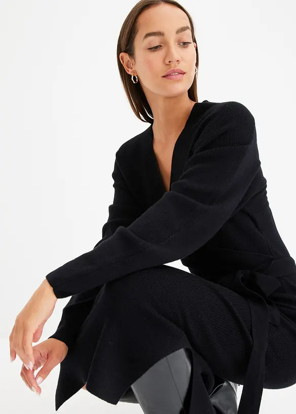 Pletené šaty ze splývavé směsi s viskózou, bonprix