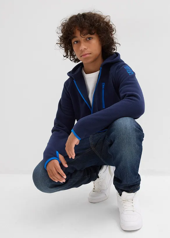 Flísová bunda s kontrastními detaily, bonprix