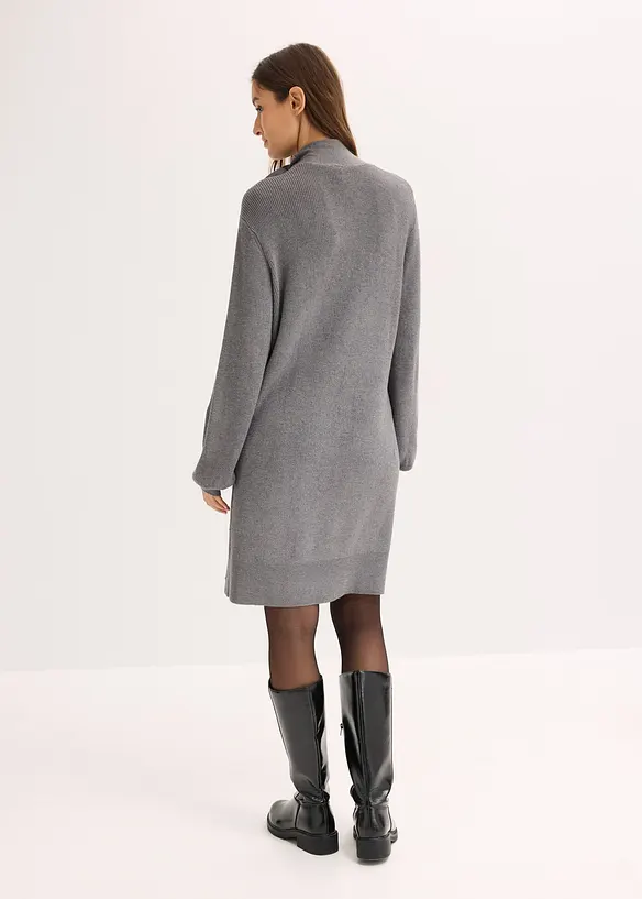 Pletené šaty s mašlí, z měkké viskózové směsi, bonprix