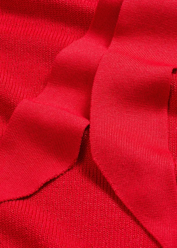 Pletené šaty s mašlí, z měkké viskózové směsi, bonprix