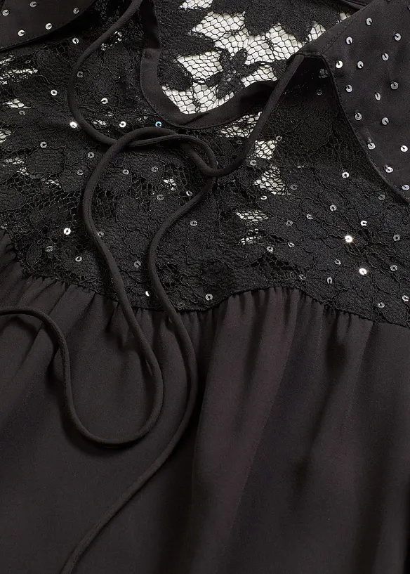 Halenka bez zapínání, s krajkou, bonprix