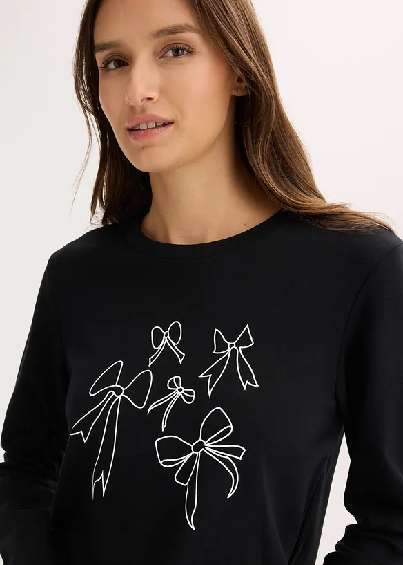 Tričko s dlouhým rukávem, z čisté organické bavlny, bonprix