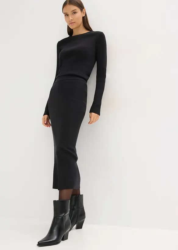 Sukně z jemné pleteniny z měkké viskózové směsi, bonprix