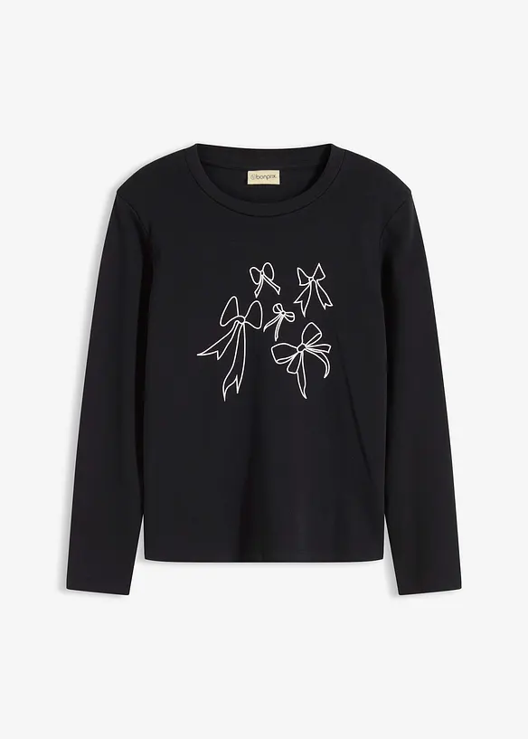 Tričko s dlouhým rukávem, z čisté organické bavlny, bonprix