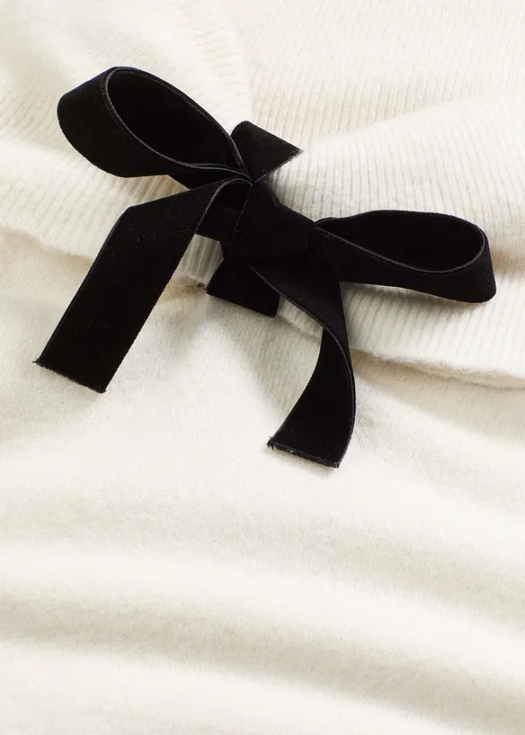 Oversize svetr s výstřihem Carmen, bonprix