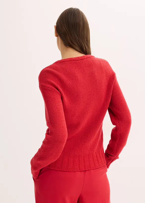 Svetr ze silnější pleteniny, s vázačkou, bonprix