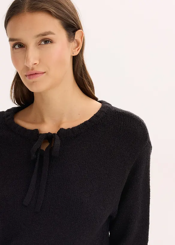 Svetr ze silněj&scaron;&iacute; pleteniny, s v&aacute;začkou, bonprix
