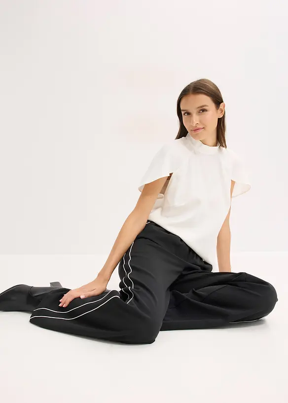 Kalhoty Palazzo s ozdobnými proužky, bonprix