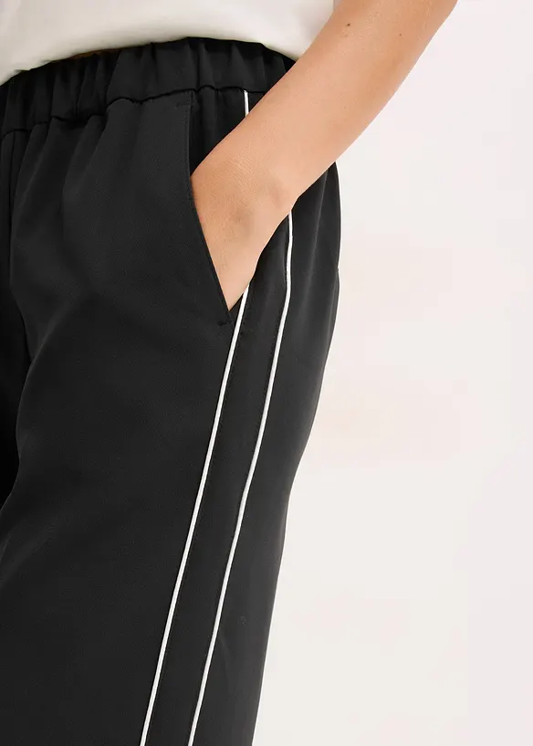 Kalhoty Palazzo s ozdobnými proužky, bonprix