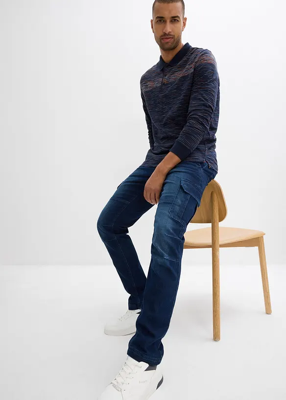 Termo cargo džíny Regular Fit, s pohodlným pasem a flanelovou podšívkou, Straight, bonprix