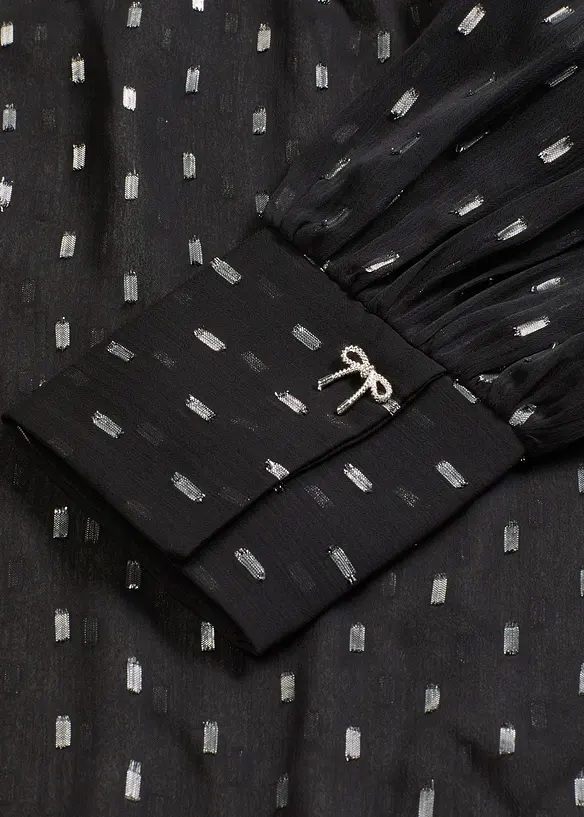 Transparentní halenka bez zapínání, bonprix