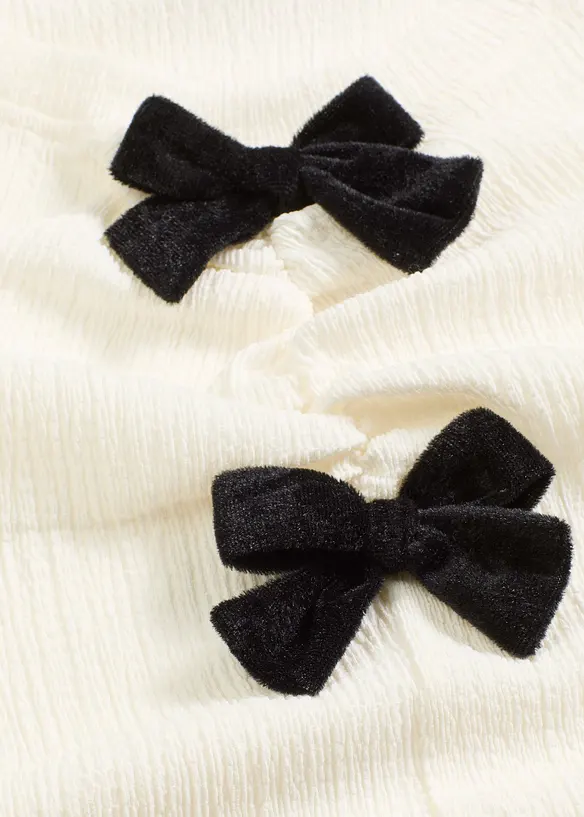 Tričko s dlouhým rukávem ze strukturovaného krepu, bonprix