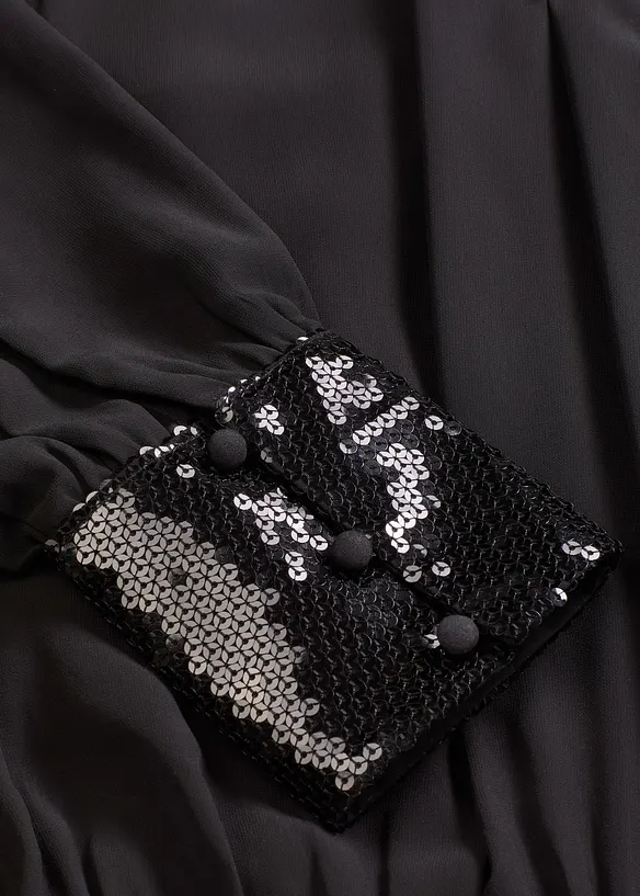 Halenkové tričko z jemného tylu, s flitry, bonprix