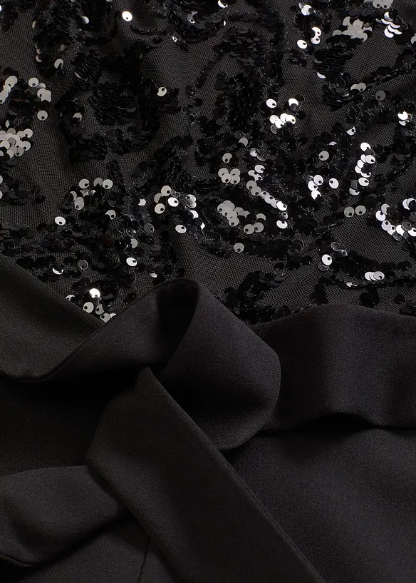 Overal s výšivkou s flitry, bonprix