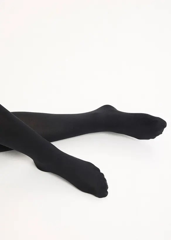 Tvarující ultra neprůhledné punčochové kalhoty, Belly Control, pohodlný lem, 80 DEN, bonprix