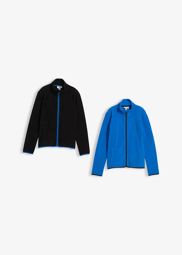 Flísová bunda se stojáčkem (2 ks v balení), bonprix