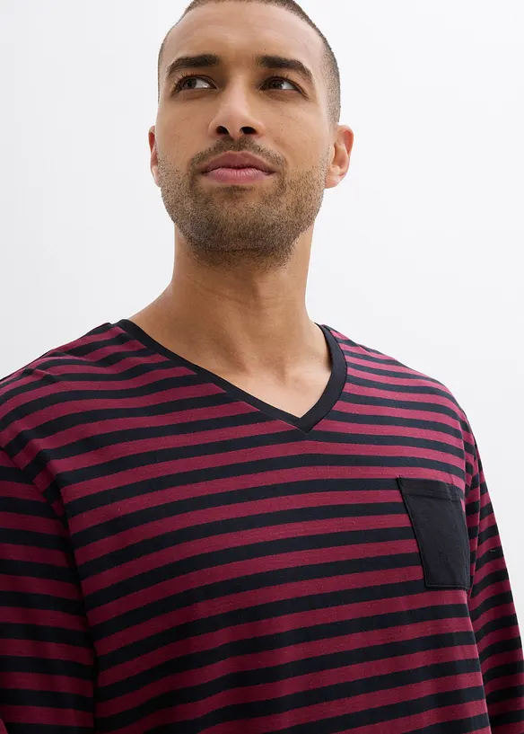 Pyžamo s dlouhým rukávem, z čisté bavlny, bonprix