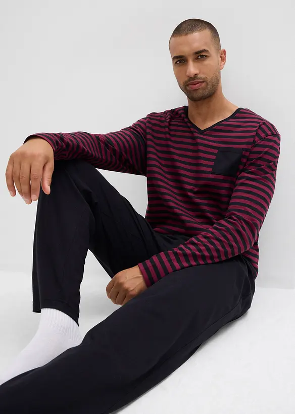 Pyžamo s dlouhým rukávem, z čisté bavlny, bonprix