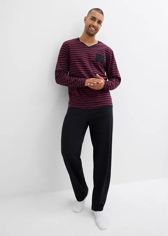 Pyžamo s dlouhým rukávem, z čisté bavlny, bonprix